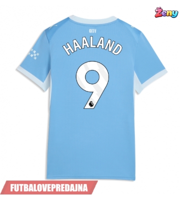 Lacne Ženy Futbalové dres Manchester City Erling Haaland #9 2026-27 Krátky Rukáv - Domáci